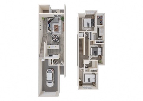 Floor plan for 3 beds, 2 baths, 1467 sqft